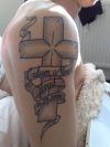 cross tat design on arm